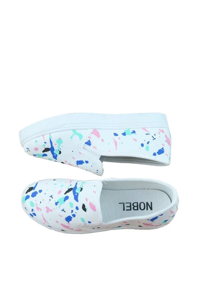 รองเท้าส้นแบนแคนวาส - Mulit-Colors Canvas Loafers