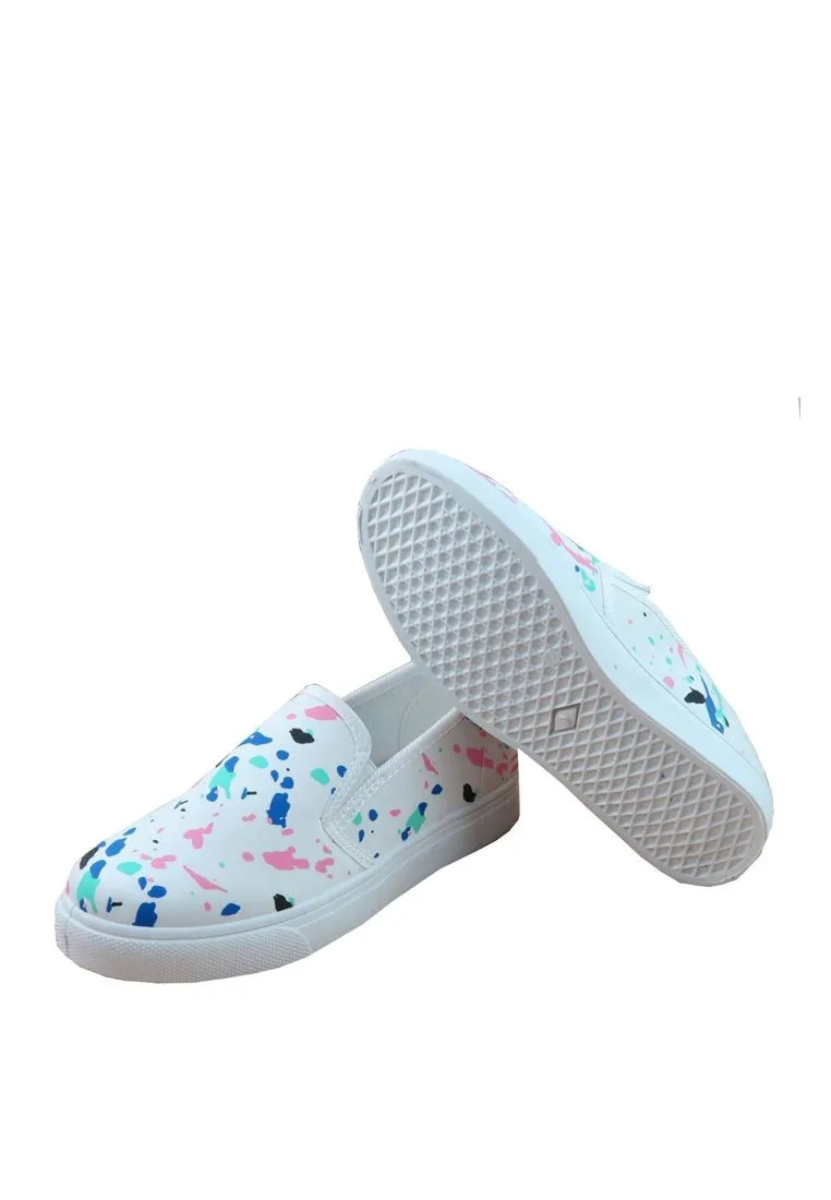รองเท้าส้นแบนแคนวาส - Mulit-Colors Canvas Loafers