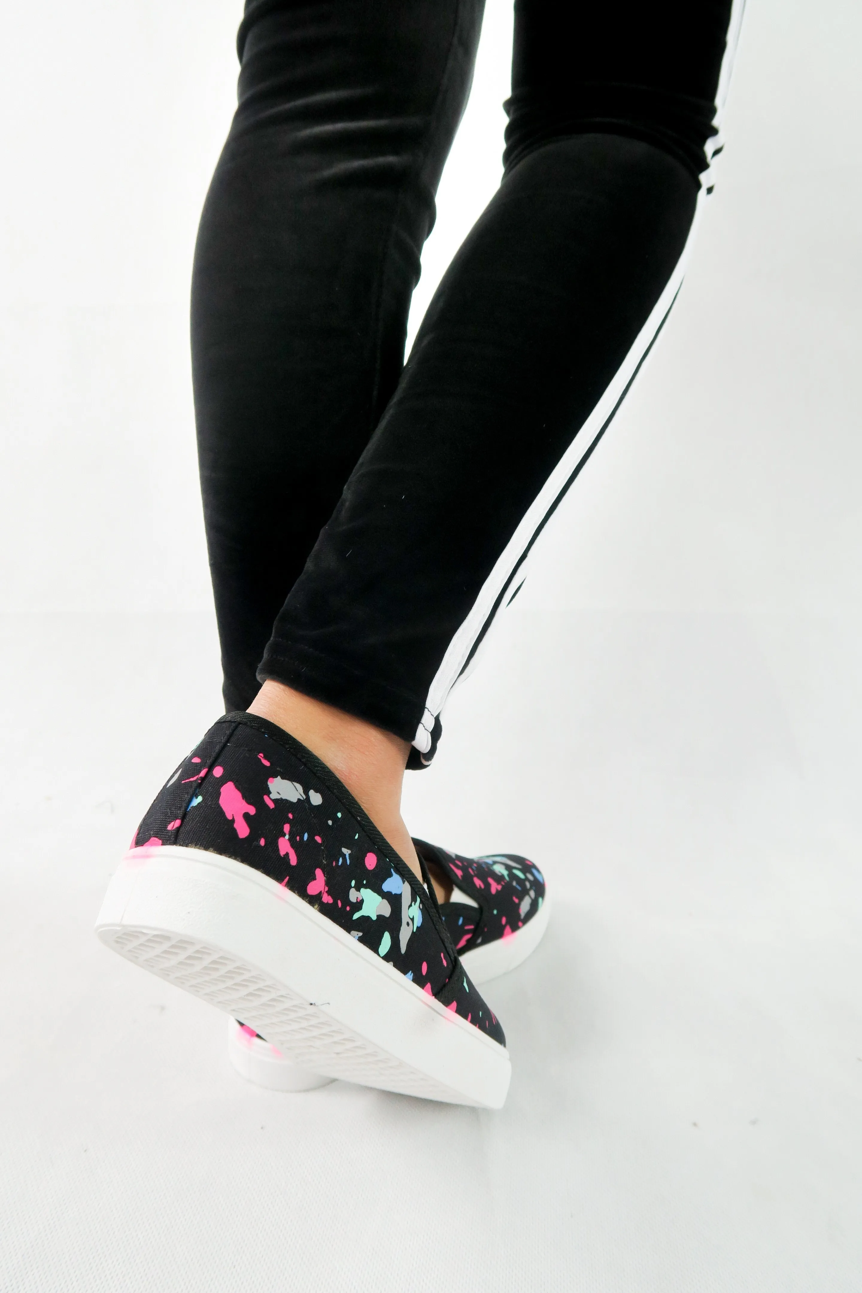 รองเท้าส้นแบนแคนวาส - Mulit-Colors Canvas Loafers
