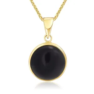 14K Gold Black Onyx Pendant for Women - Solid Gold Pendant - Onyx Pendant - Gold Pendant - Gothic Pendant - Birthstone Pendant for Women - Onyx Jewelry for Women - Pendant Only