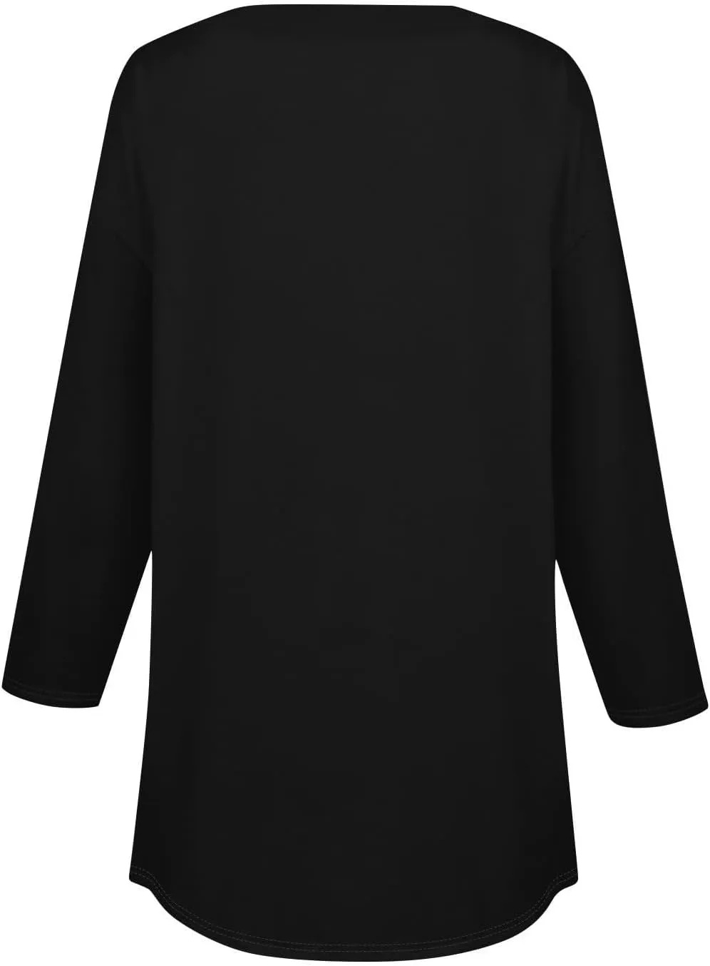 3/4 Length Sleeve Womens Tops 2025 Casual Loose Fit Long Tunic Tops Henley Neck Three Quarter Sleeve Button Up Shirts