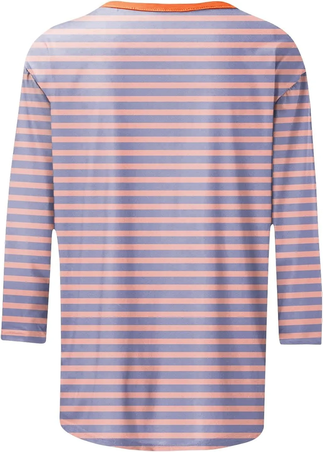 3/4 Length Sleeve Womens Tops Summer Three Quarter Striped Shirts Dressy Casual Printed Tunic Tops Women Blouses