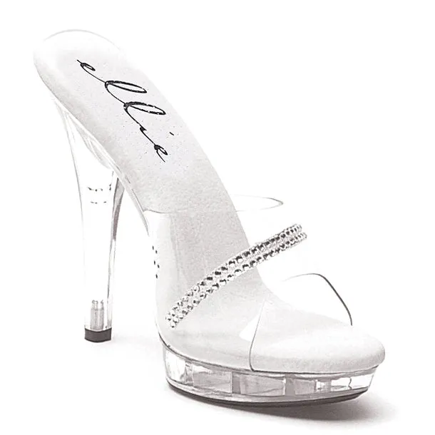 5 Clear Sandal with rhinestones