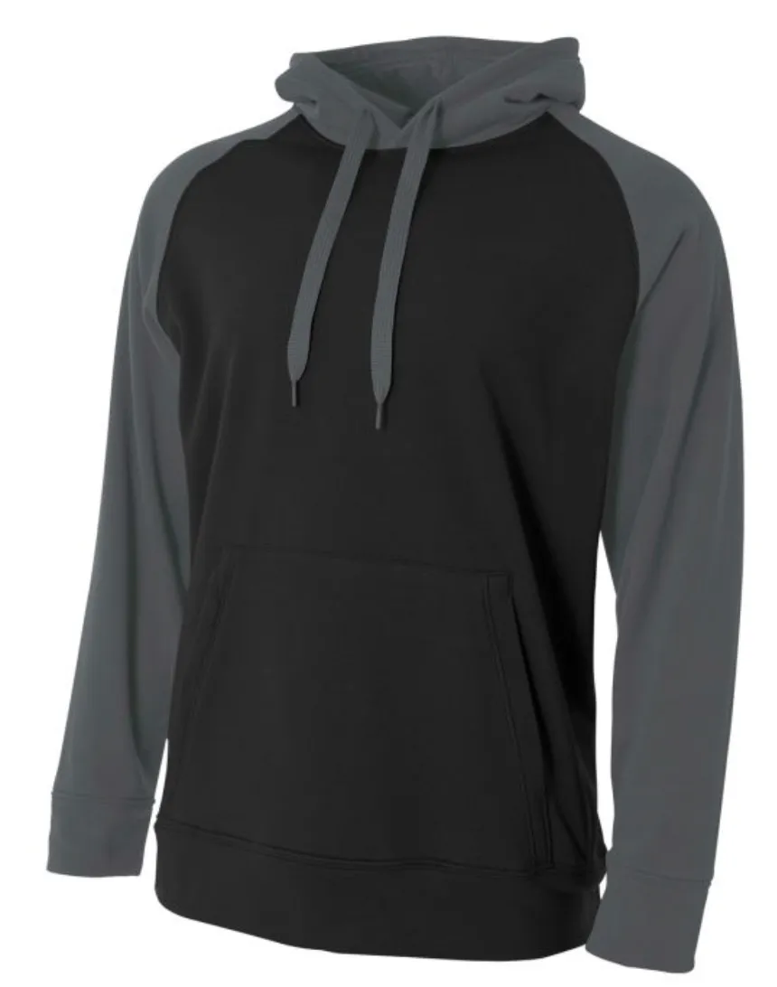 ADULT A4 Color Block Tech Fleece Hoodie- N4234