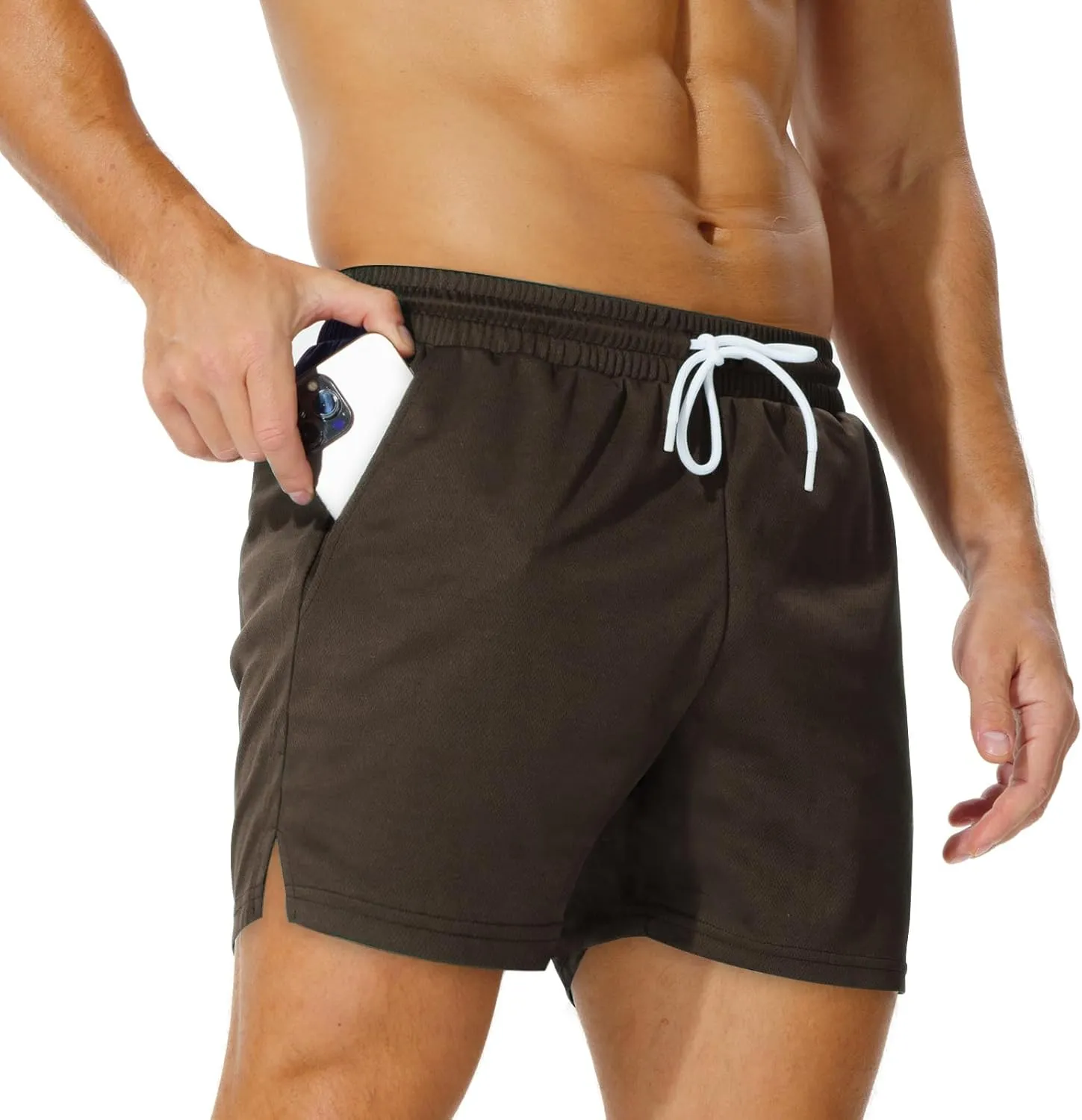 AIMPACT Mens Mesh Athletic Shorts Gym Athletic Workout Shorts for Men 5 Inch Running Shorts with Pocket