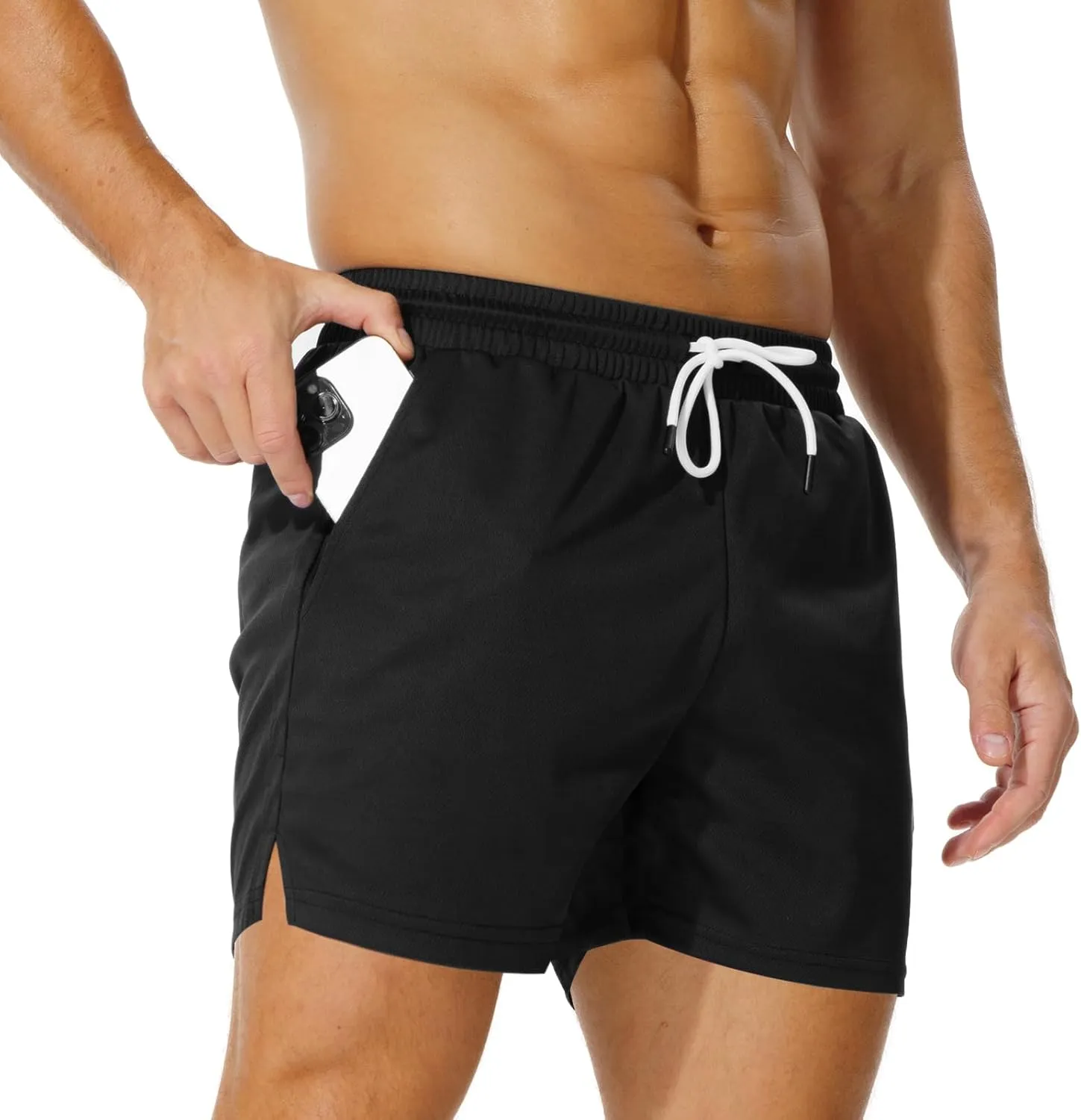 AIMPACT Mens Mesh Athletic Shorts Gym Athletic Workout Shorts for Men 5 Inch Running Shorts with Pocket