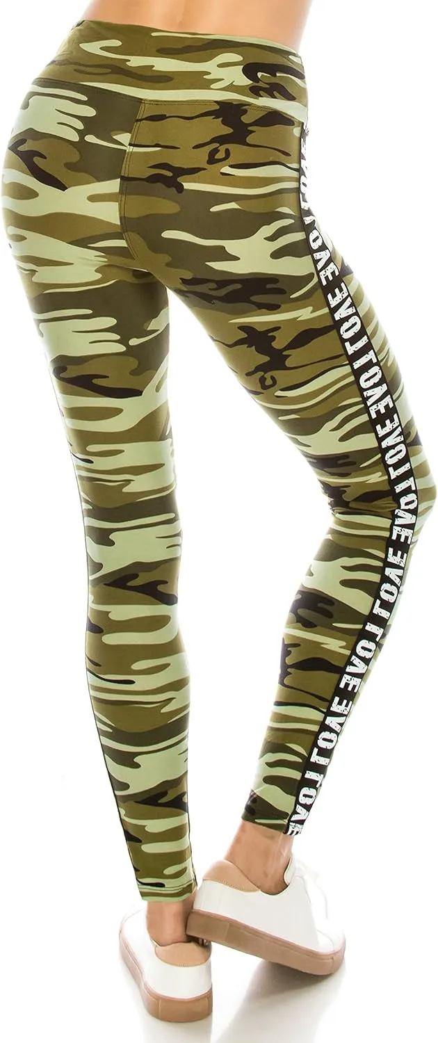 ALWAYS Legging Women Track Pants - High Waisted Premium Soft Stretch Buttery Racing Stripe