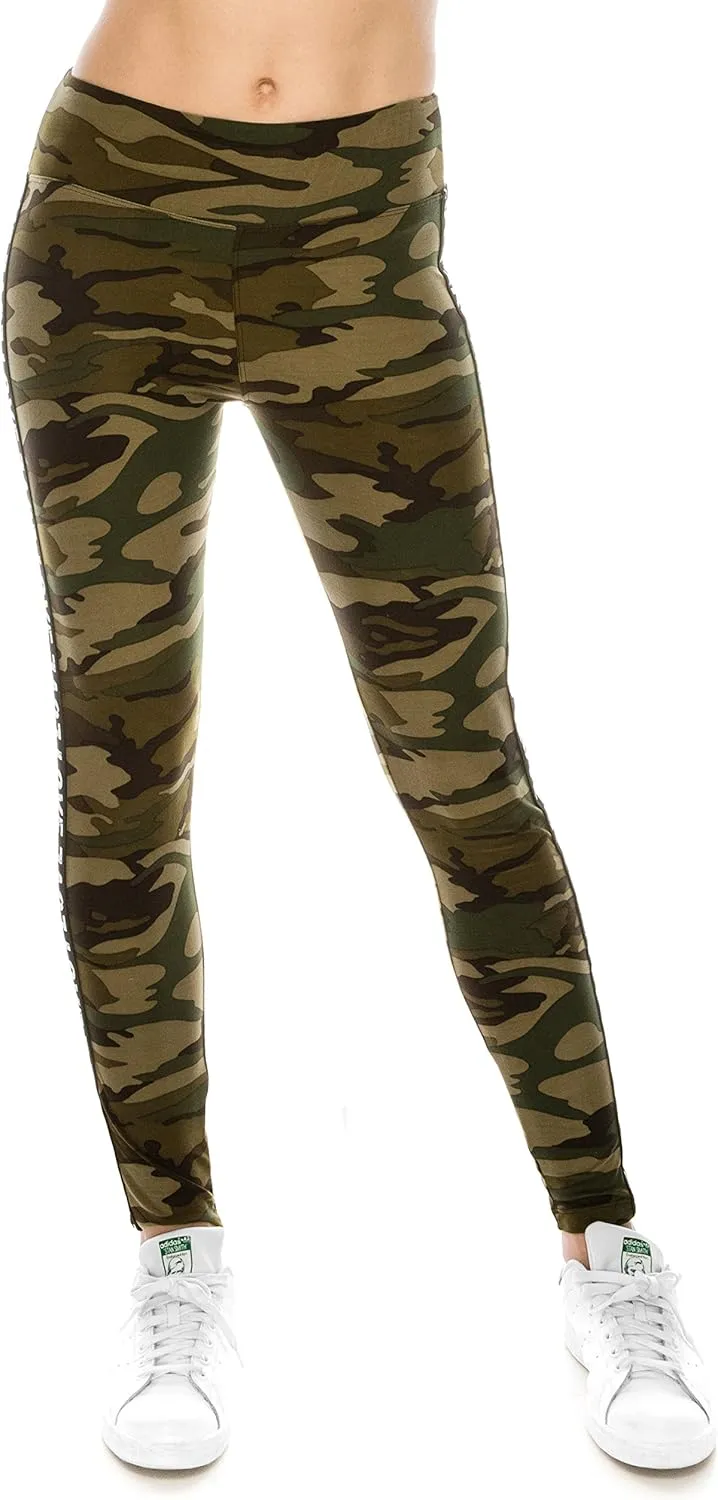 ALWAYS Legging Women Track Pants - High Waisted Premium Soft Stretch Buttery Racing Stripe