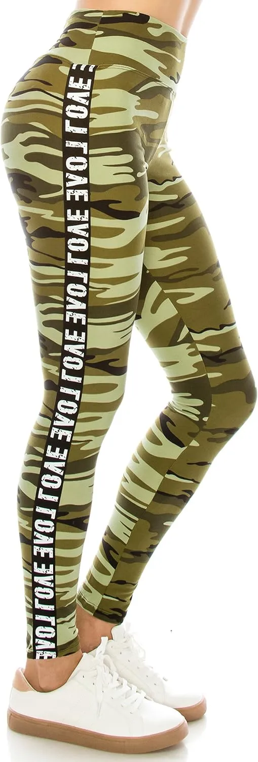 ALWAYS Legging Women Track Pants - High Waisted Premium Soft Stretch Buttery Racing Stripe