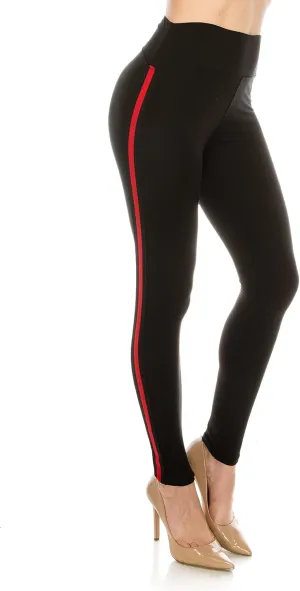 ALWAYS Legging Women Track Pants - High Waisted Premium Soft Stretch Buttery Racing Stripe