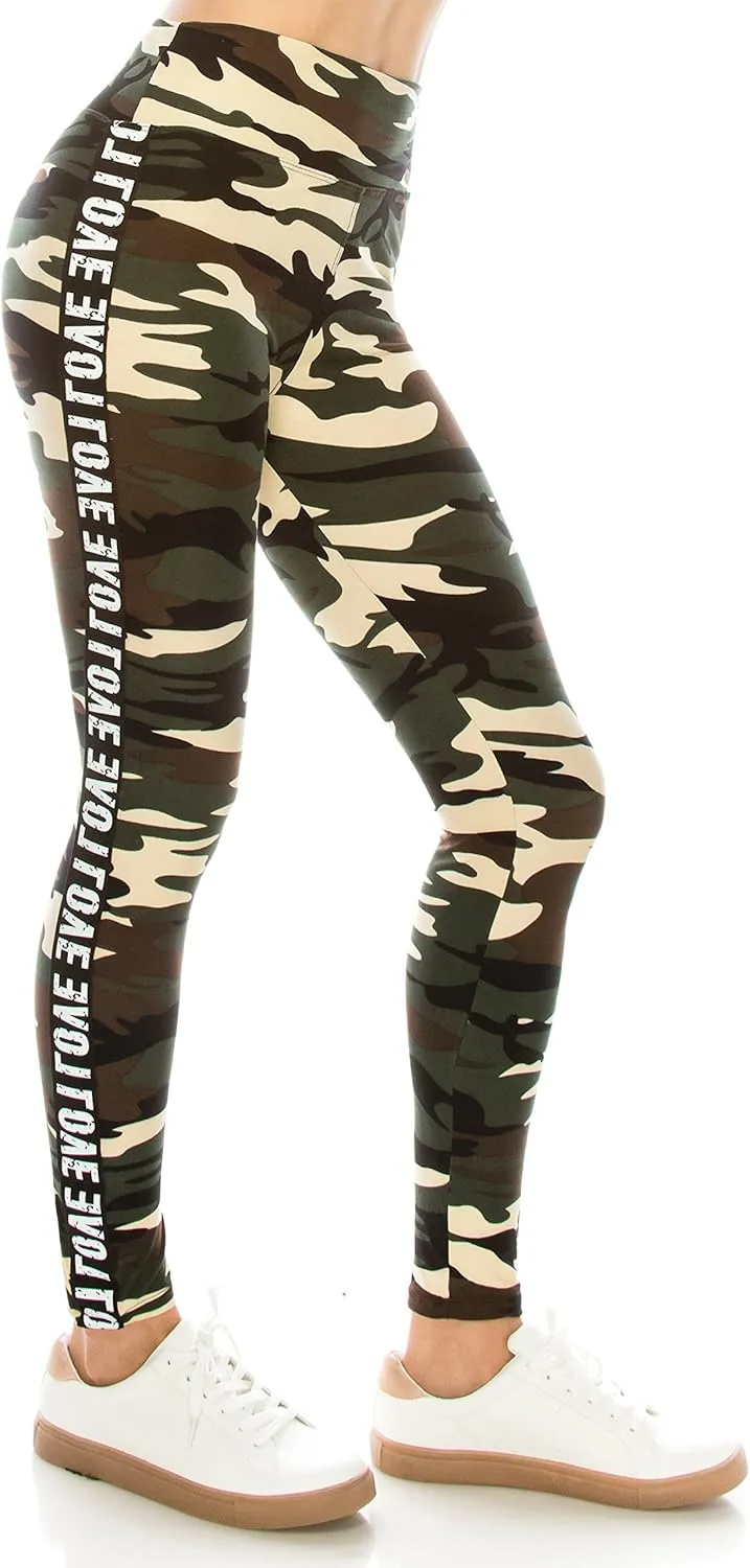 ALWAYS Legging Women Track Pants - High Waisted Premium Soft Stretch Buttery Racing Stripe