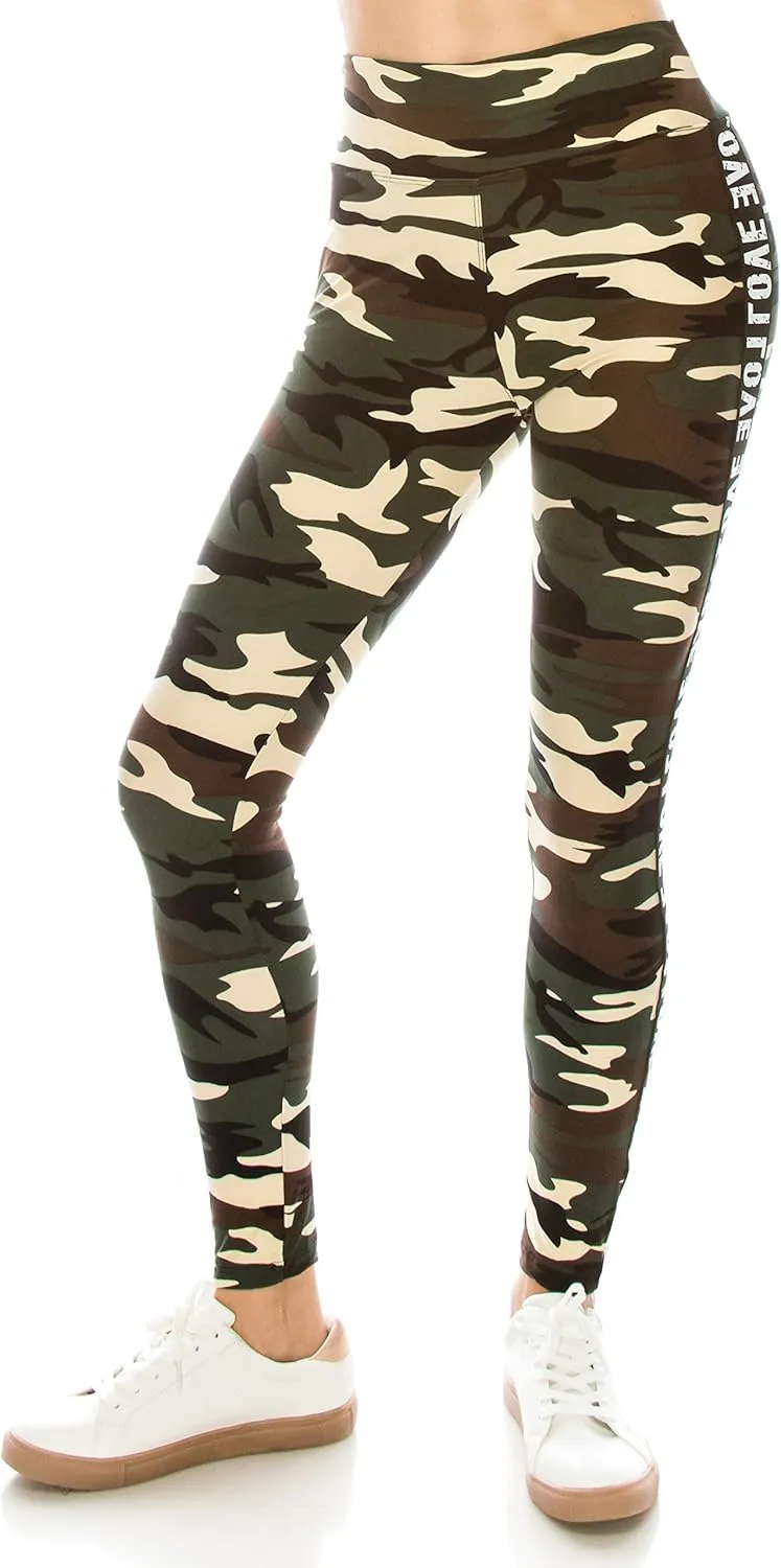 ALWAYS Legging Women Track Pants - High Waisted Premium Soft Stretch Buttery Racing Stripe