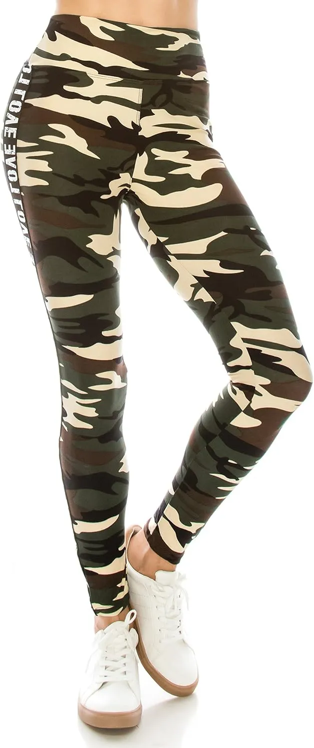 ALWAYS Legging Women Track Pants - High Waisted Premium Soft Stretch Buttery Racing Stripe