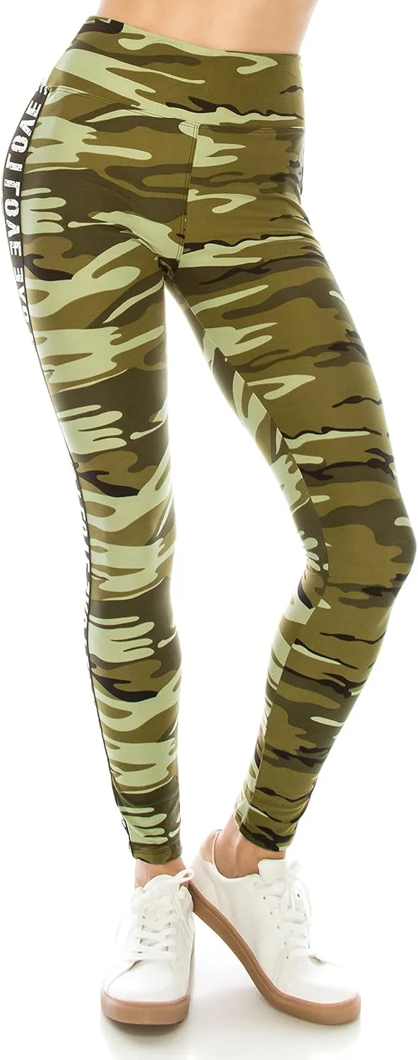 ALWAYS Legging Women Track Pants - High Waisted Premium Soft Stretch Buttery Racing Stripe