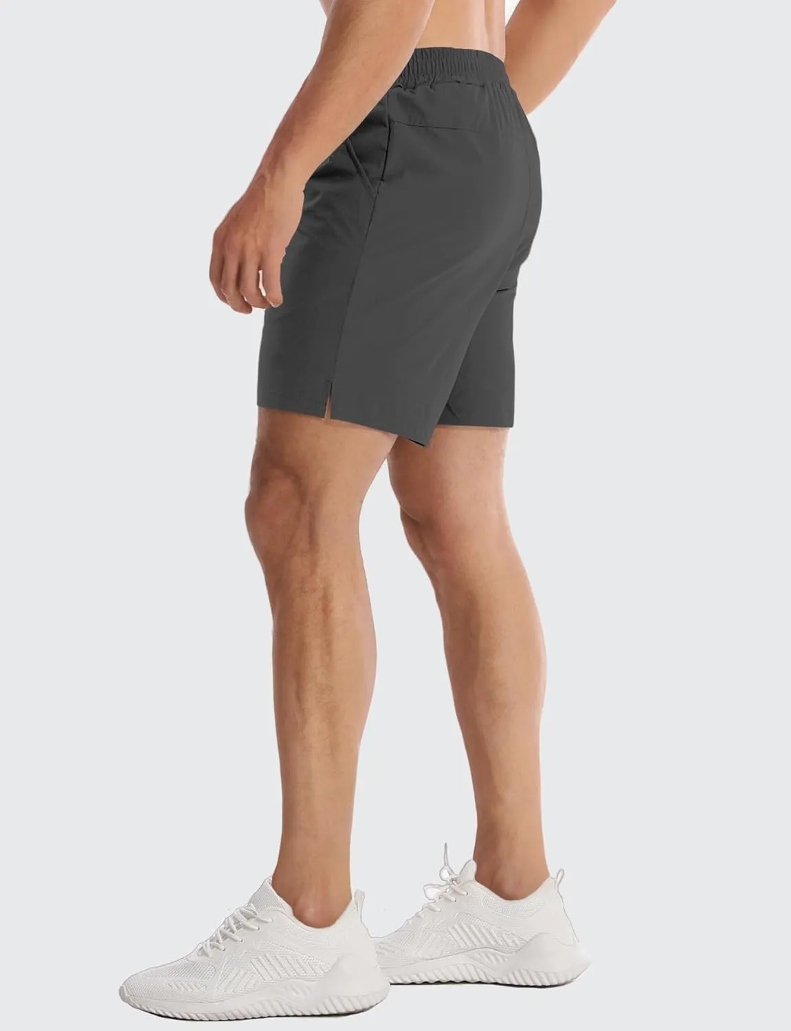 Aolesy Mens Athletic Shorts 7 Quick Dry Gym Running Shorts with Zipper Pockets Lightweight Workout Shorts
