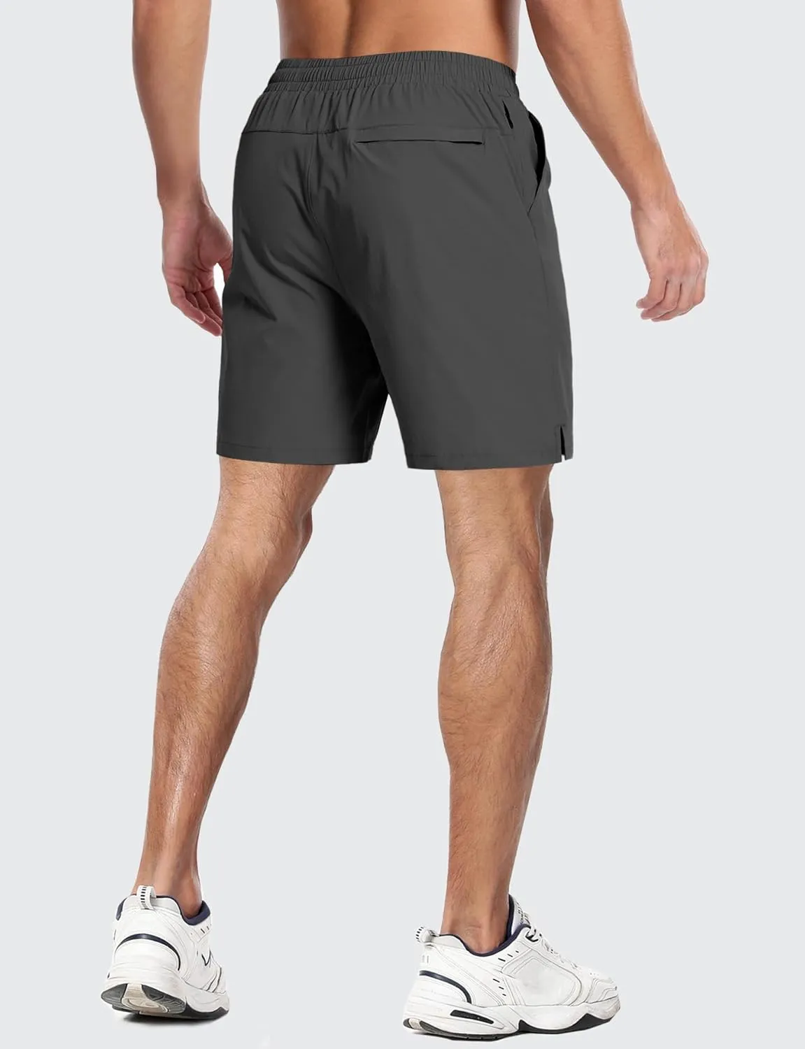 Aolesy Mens Athletic Shorts 7 Quick Dry Gym Running Shorts with Zipper Pockets Lightweight Workout Shorts