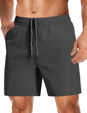 Aolesy Mens Athletic Shorts 7 Quick Dry Gym Running Shorts with Zipper Pockets Lightweight Workout Shorts