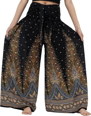 B BANGKOK PANTS Women's Boho Palazzo Pants Yoga Wide Leg Pants