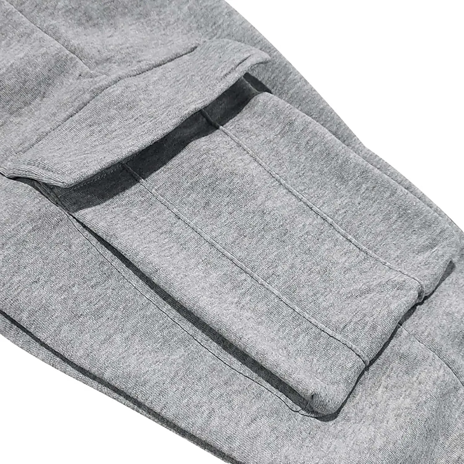 Baggy Cargo Sweatpants for Men Casual Drawstring Waist Fleece Joggers with Multi Pockets Mencomfy Track Pants
