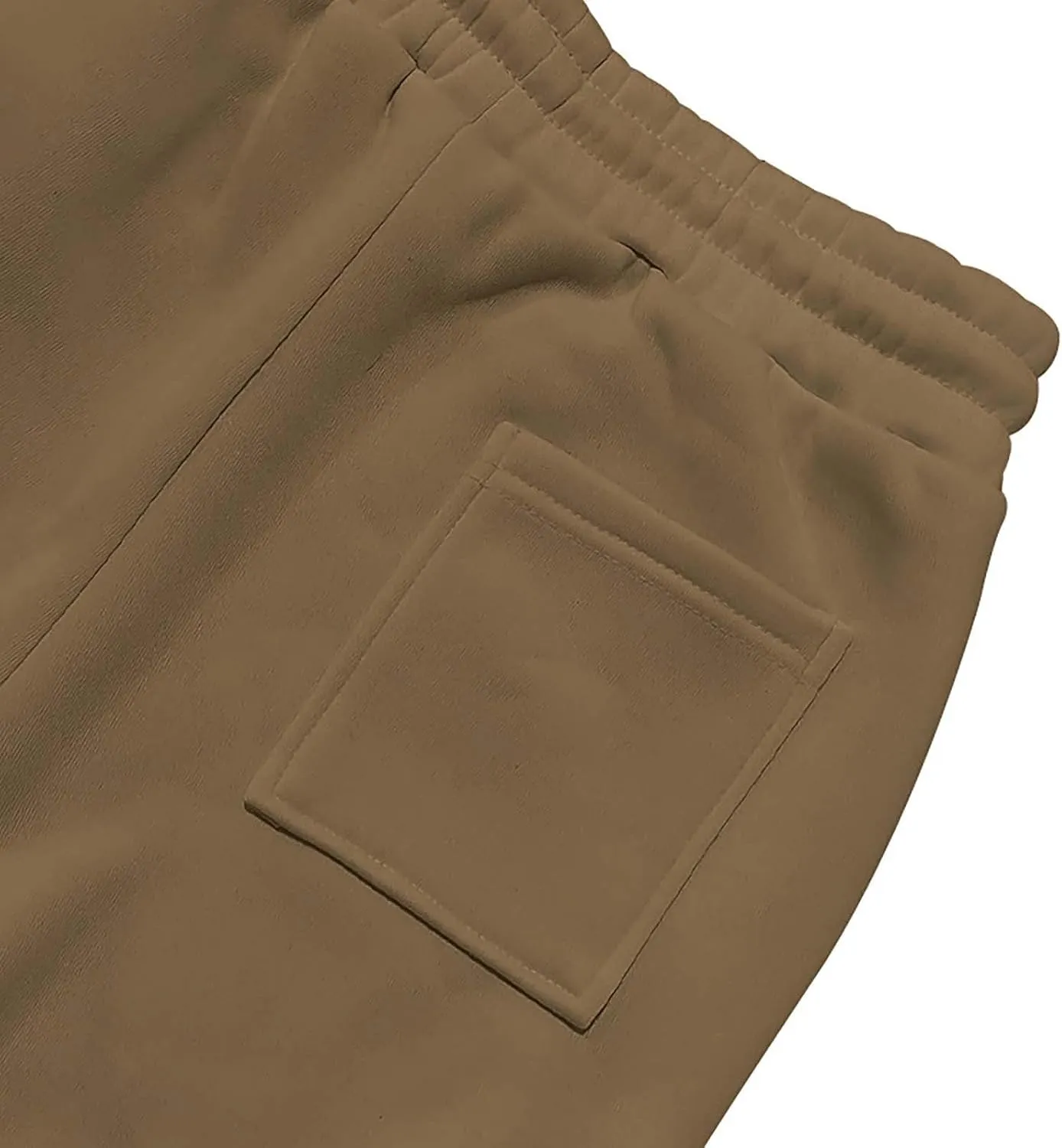 Baggy Cargo Sweatpants for Men Casual Drawstring Waist Fleece Joggers with Multi Pockets Mencomfy Track Pants