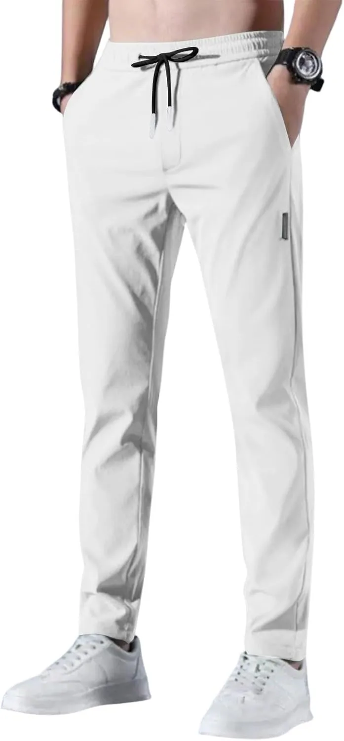 Bevawear Glide Pants Mens Quick Dry Breathable Athletic Pants Stretch Waterproof Active Hiking Lightweight Trousers