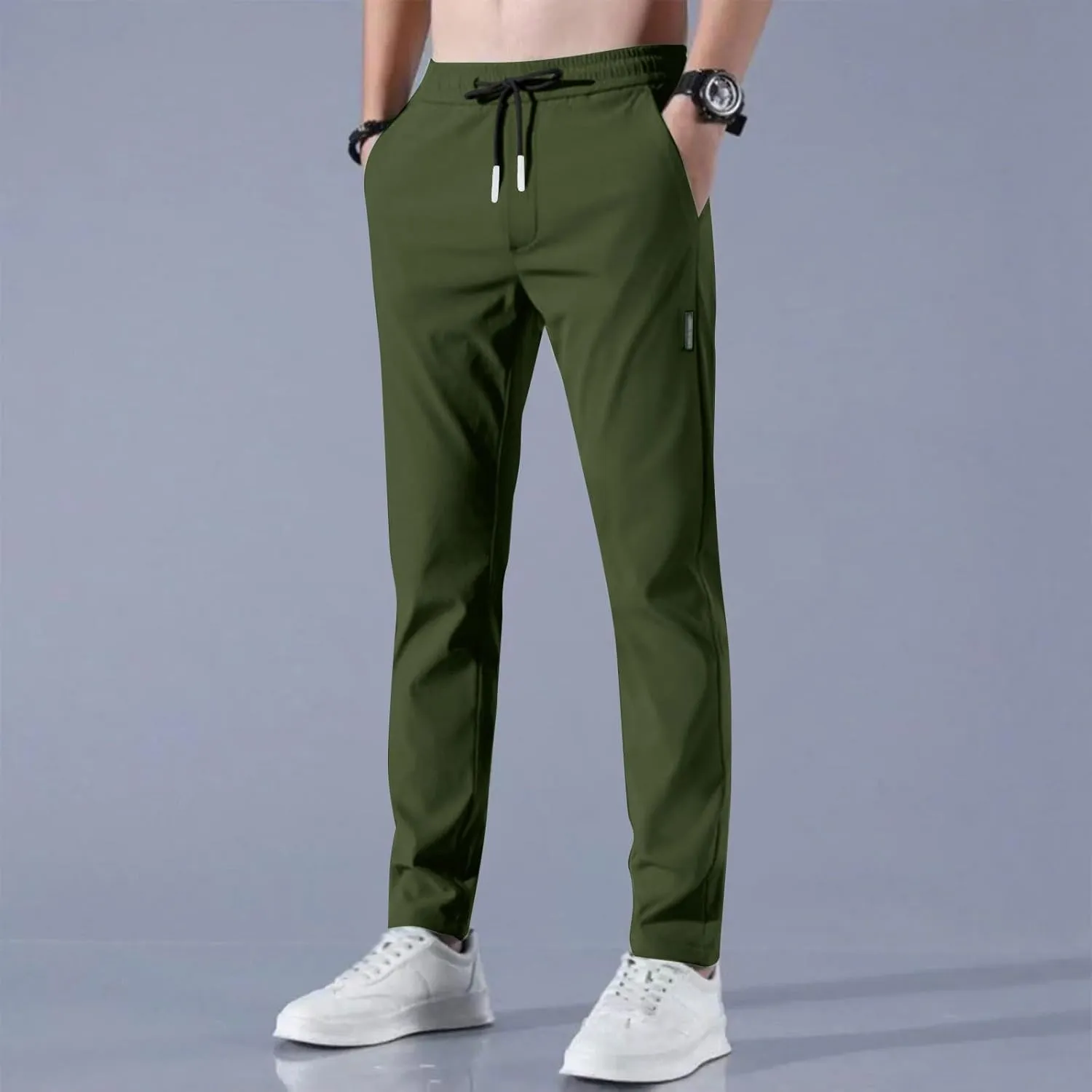 Bevawear Glide Pants Mens Quick Dry Breathable Stretch Athletic Pants Elastic Waist Lightweight Active Hiking Trousers