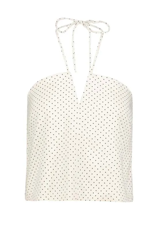 Bishop & Young - Seaside Halter Top Micro Polka Dot