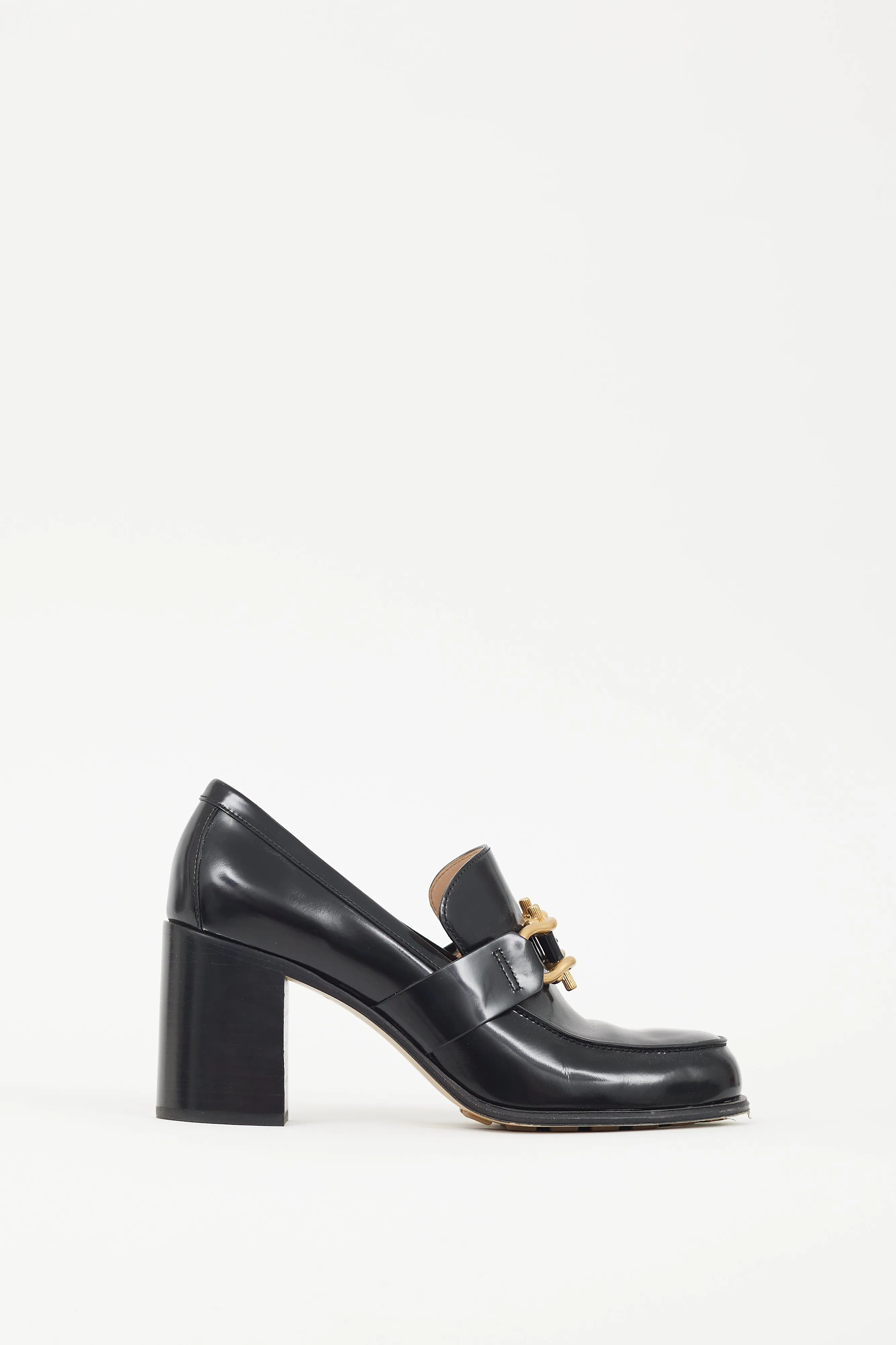 Black & Gold Patent Leather Monsieur Loafer
