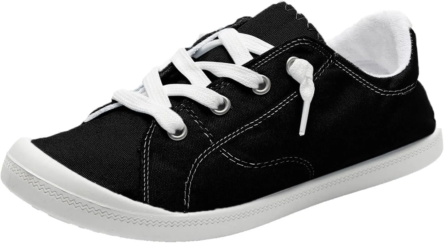 Black Sneakers for Women Workout Zapatos para Juanetes De Mujer Adulta Basketball Shoes for Women with Laces Walking Sneakers for Women 2023 White Zapatillas De Tacon para Mujer