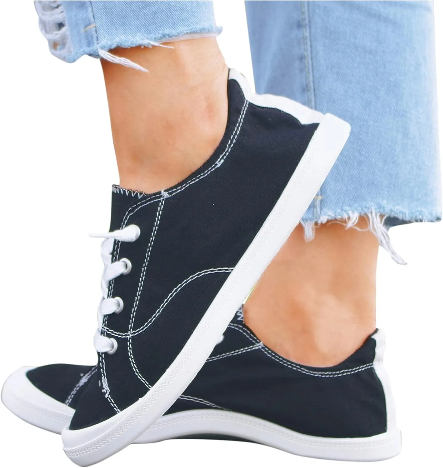 Black Sneakers for Women Workout Zapatos para Juanetes De Mujer Adulta Basketball Shoes for Women with Laces Walking Sneakers for Women 2023 White Zapatillas De Tacon para Mujer
