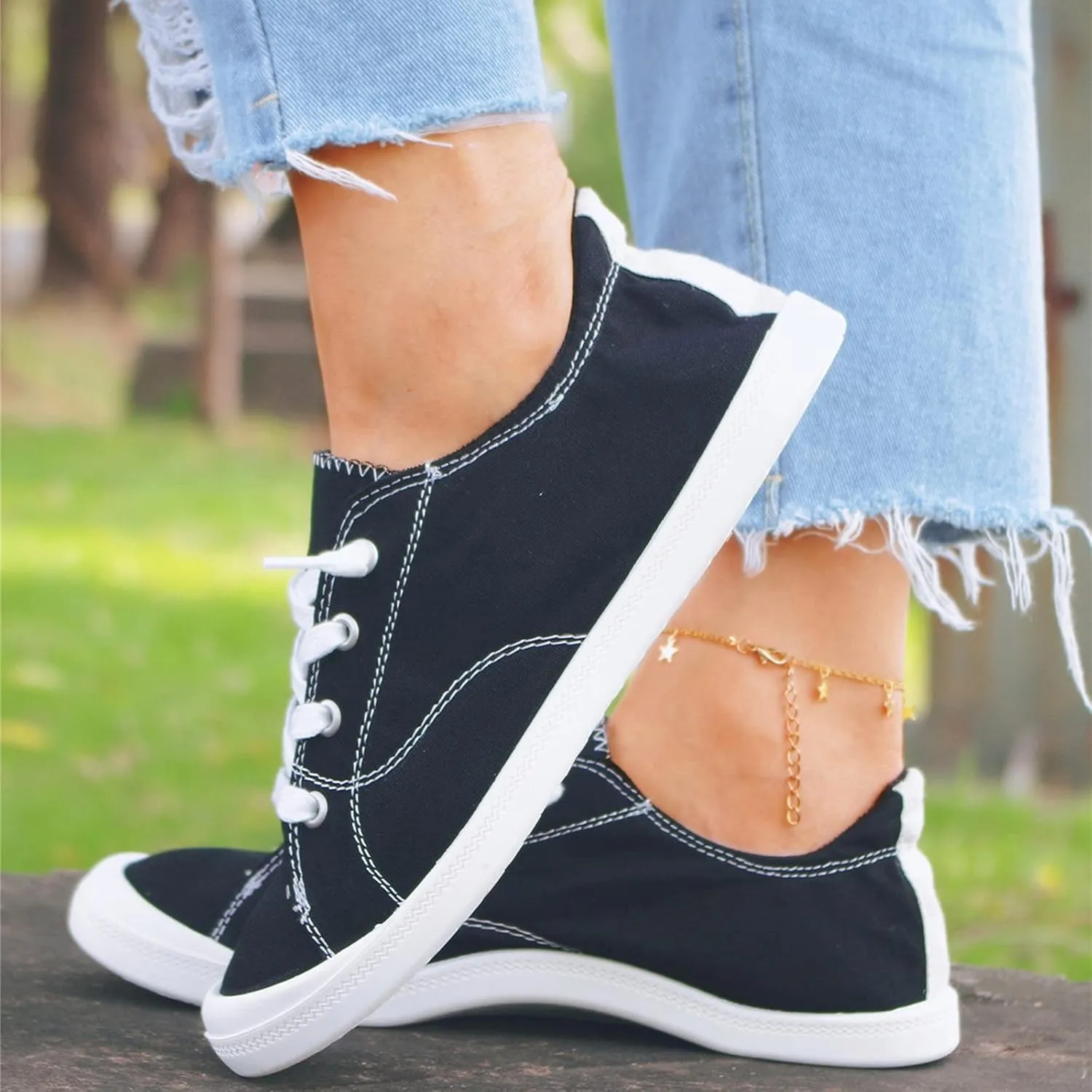 Black Sneakers for Women Workout Zapatos para Juanetes De Mujer Adulta Basketball Shoes for Women with Laces Walking Sneakers for Women 2023 White Zapatillas De Tacon para Mujer