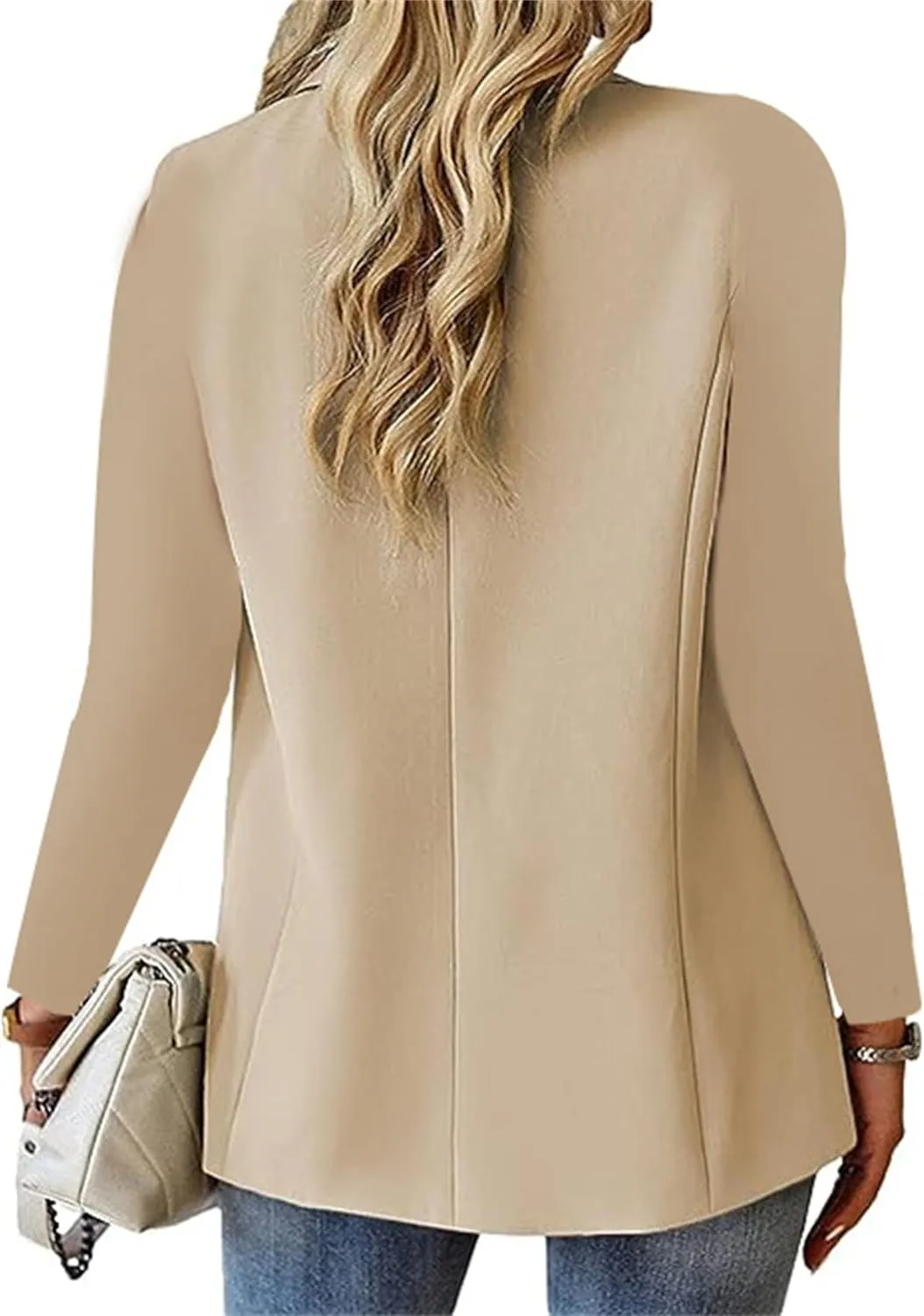 Blazer Jackets for Women Business Casual Long Sleeve Lapel Open Front Work Blazers Dressy Solid Office Suit Jackets