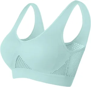 Breathable Cool Liftup Air Bras 2024 Sports Bras for Women Seamless Comfortable Mesh Yoga Bra Wirefree Soild Color Bra