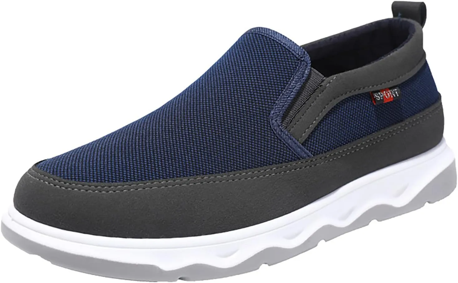Breathable Diabetic Shoes for Men Casual Sneaker Mesh Breathable Walking Shoe Hook and Loop Orthopedic Sneakers