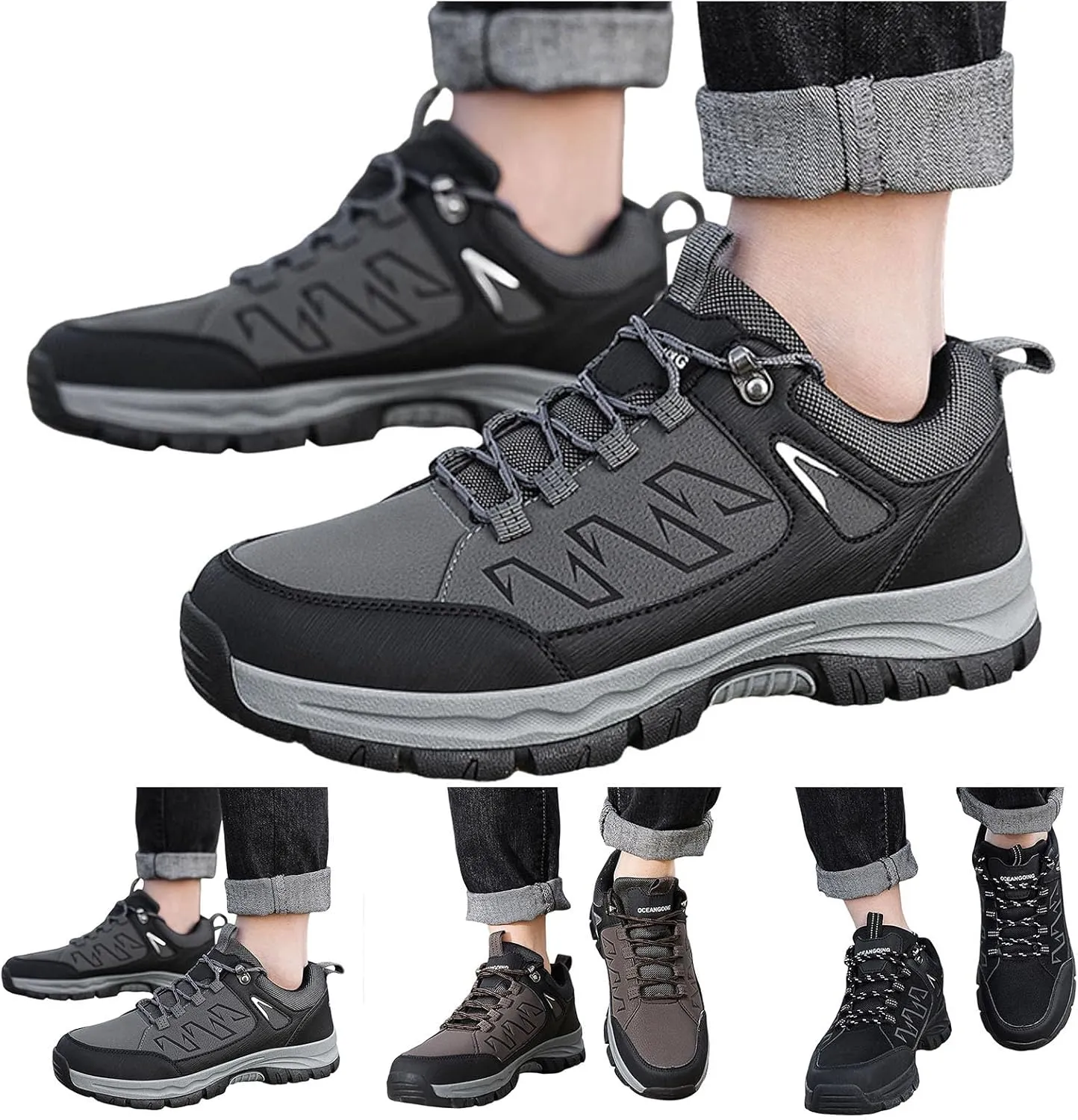 Breathable Dress Sneaker Men Sports Shoes New Pattern Simple Fashionable Thick Sole Outdoor Mountaineering Shoes