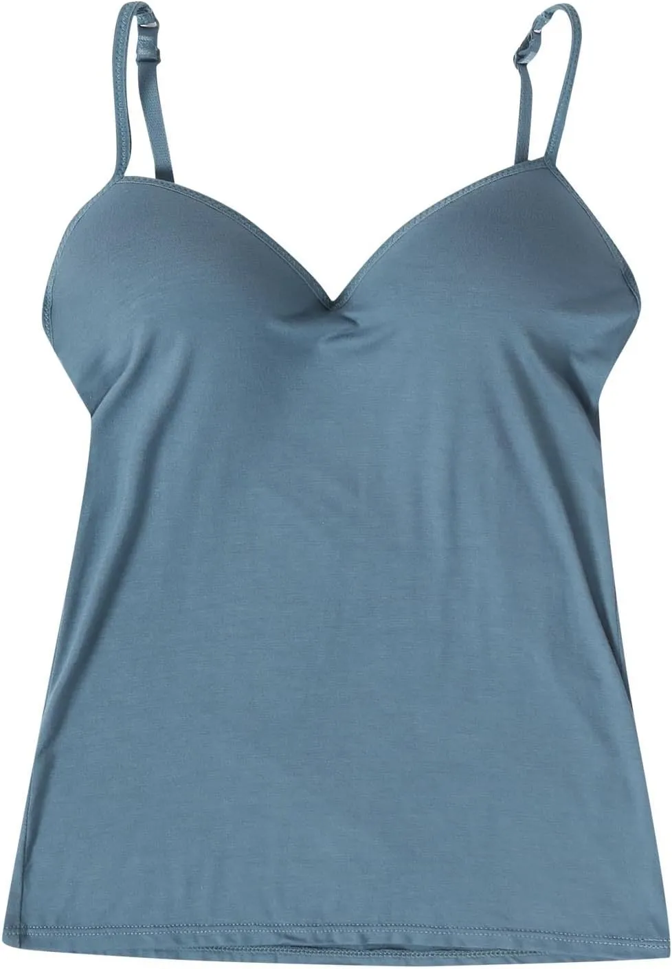 Camisole Tops for Women Built in Bra Adjustable Spaghetti Strap Shelf Bra Tank Tops Wireless Yoga Workout Padded Cami