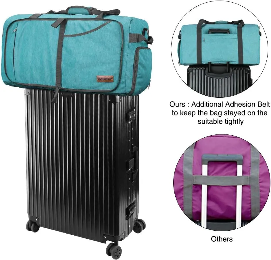 Canway 115L Travel Duffel Bag, Foldable Weekender Bag with Shoes Compartment for Men Women Water-proof & Tear Resistant
