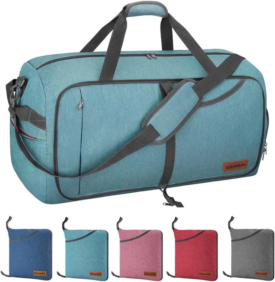 Canway 115L Travel Duffel Bag, Foldable Weekender Bag with Shoes Compartment for Men Women Water-proof & Tear Resistant