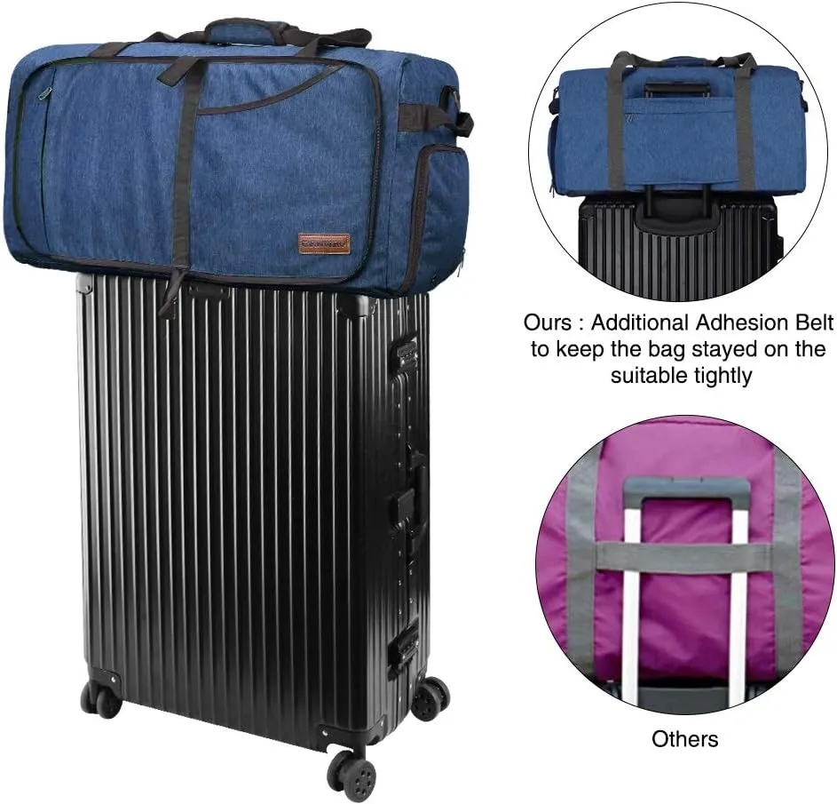 Canway 115L Travel Duffel Bag, Foldable Weekender Bag with Shoes Compartment for Men Women Water-proof & Tear Resistant