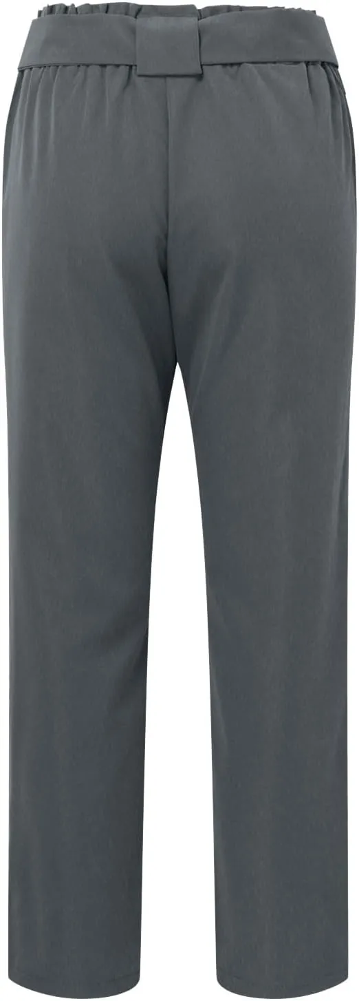 Capri Dress Pants Women High Waist Casual Paperbag Pants Business Office Work Trousers with Pockets Fashion