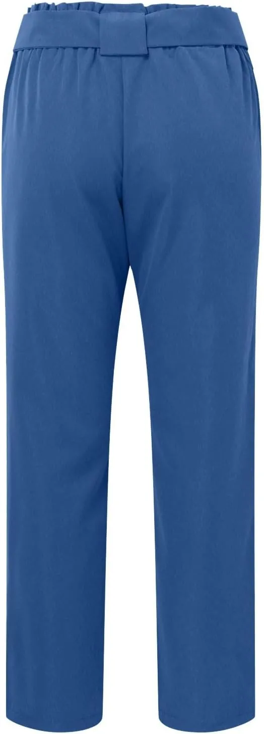 Capri Dress Pants Women High Waist Casual Paperbag Pants Business Office Work Trousers with Pockets Fashion