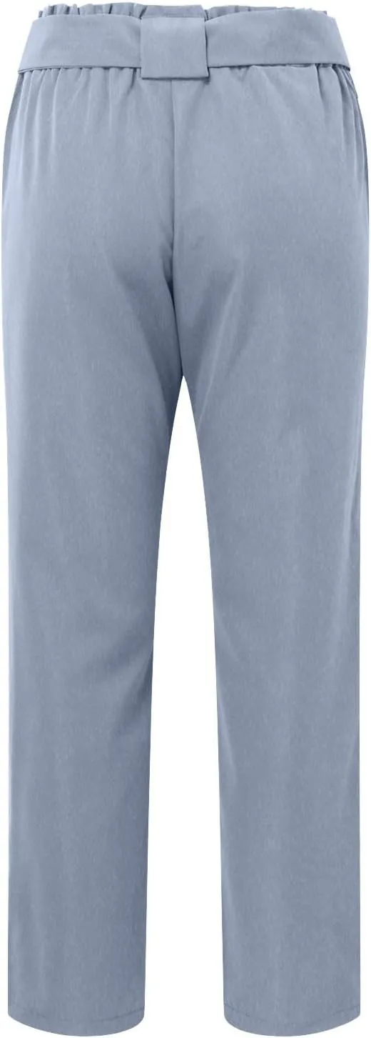 Capri Dress Pants Women High Waist Casual Paperbag Pants Business Office Work Trousers with Pockets Fashion