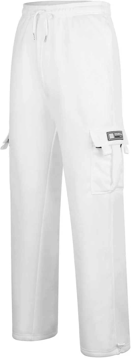 Cargo Joggers for Men Plus Size Drawstring Waist Cargo Sweatpants with Multi Pockets Baggy Casual Cargo Pants