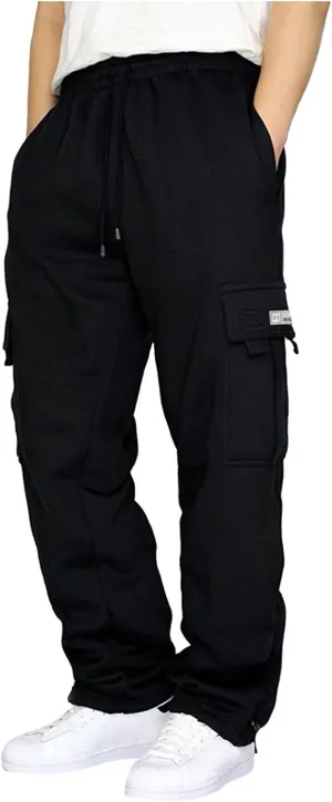 Cargo Joggers for Men Plus Size Drawstring Waist Cargo Sweatpants with Multi Pockets Baggy Casual Cargo Pants