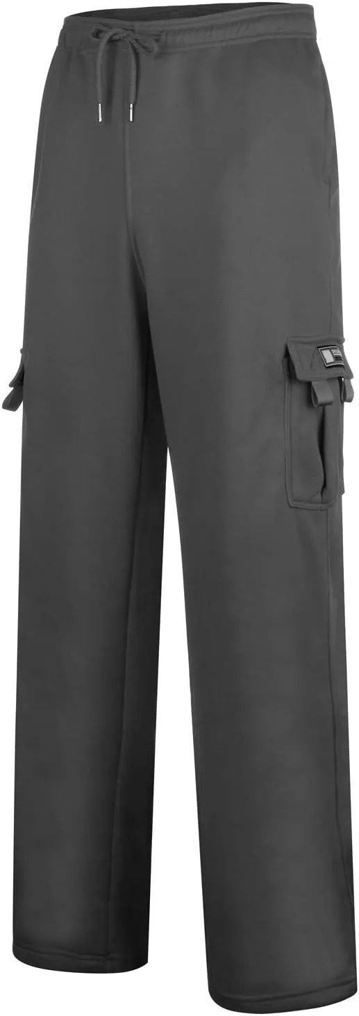 Cargo Joggers for Men Plus Size Drawstring Waist Cargo Sweatpants with Multi Pockets Baggy Casual Cargo Pants