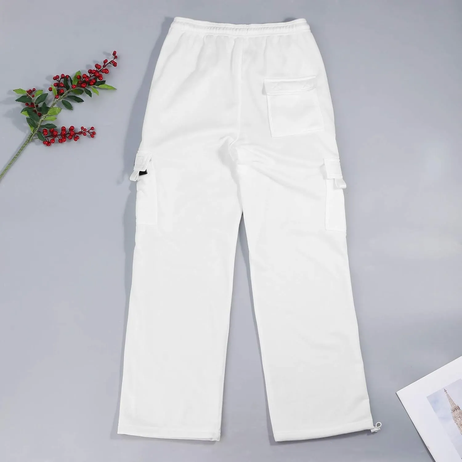 Cargo Joggers for Men Plus Size Drawstring Waist Cargo Sweatpants with Multi Pockets Baggy Casual Cargo Pants