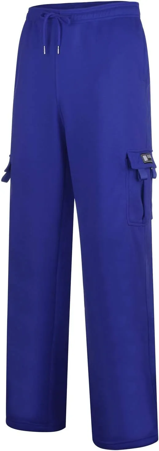 Cargo Joggers for Men Plus Size Drawstring Waist Cargo Sweatpants with Multi Pockets Baggy Casual Cargo Pants