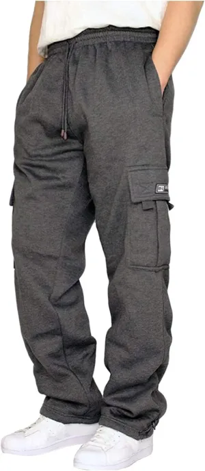 Cargo Joggers for Men Plus Size Drawstring Waist Cargo Sweatpants with Multi Pockets Baggy Casual Cargo Pants