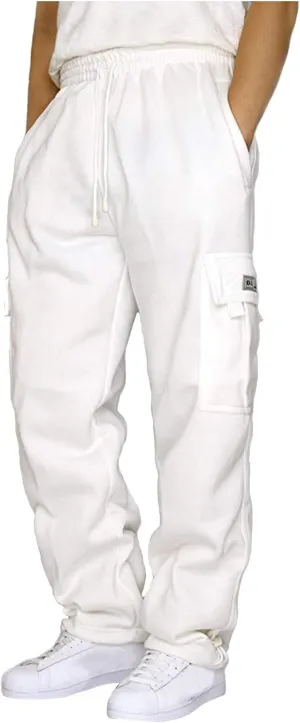 Cargo Joggers for Men Plus Size Drawstring Waist Cargo Sweatpants with Multi Pockets Baggy Casual Cargo Pants