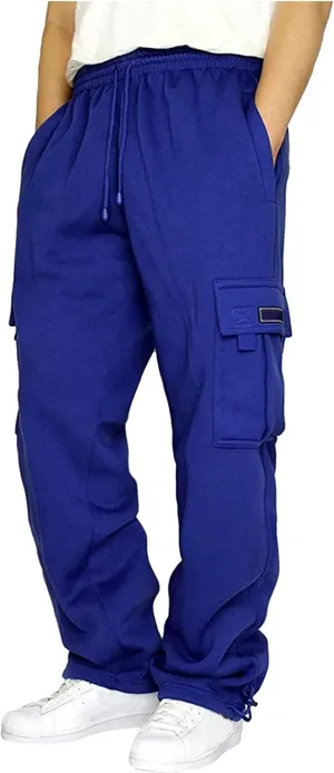 Cargo Joggers for Men Plus Size Drawstring Waist Cargo Sweatpants with Multi Pockets Baggy Casual Cargo Pants